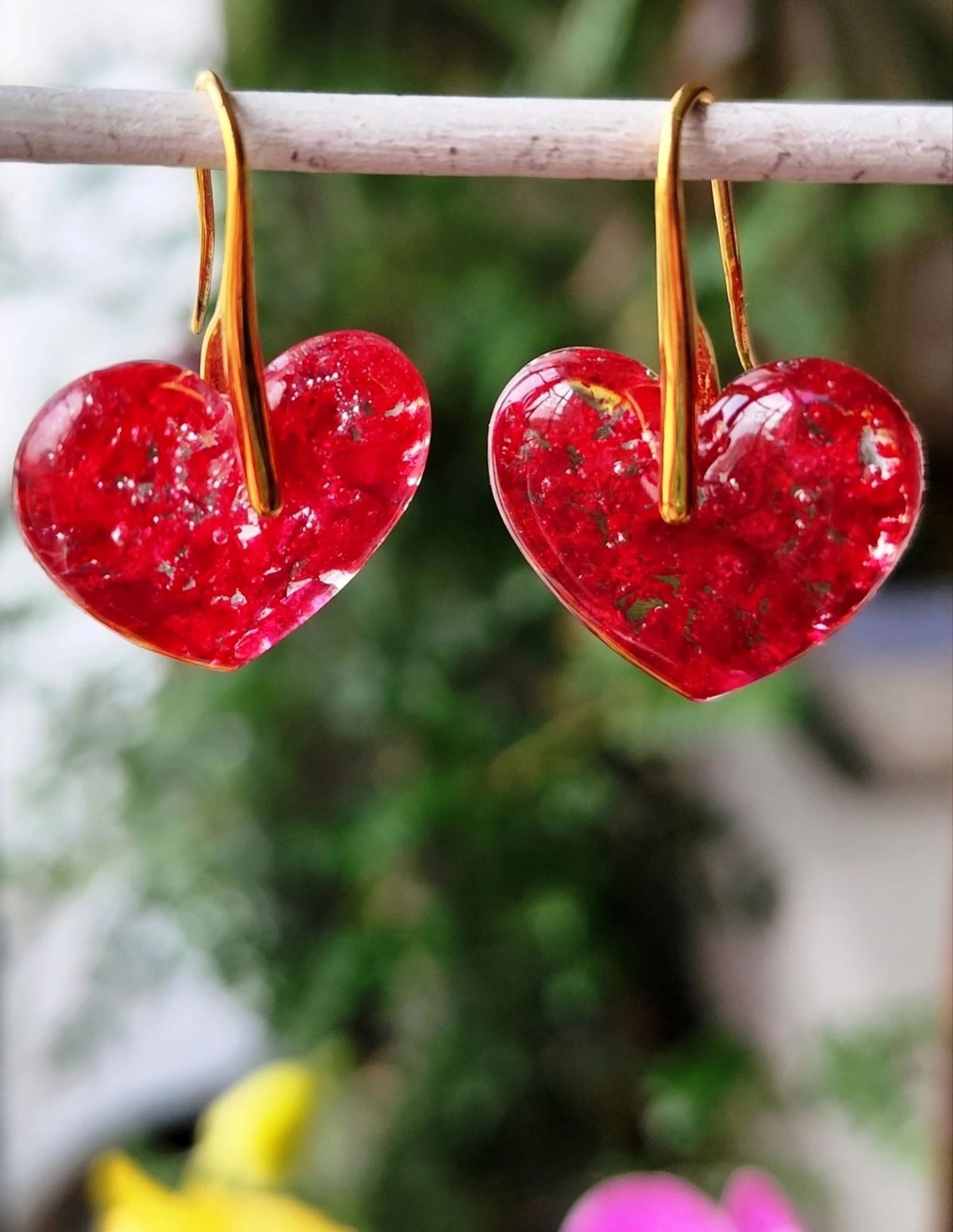 Boucles d'oreilles #fleur naturelle #CŒUR – photo 16